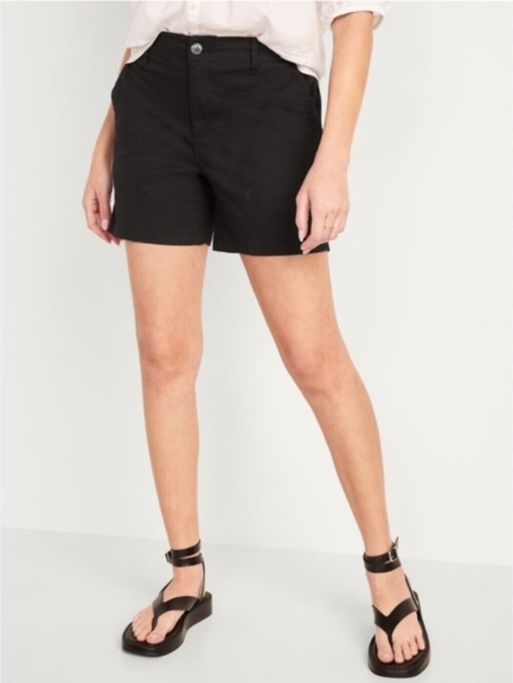 Old Navy Easy Chino Shorts Black Jack Large New*